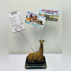 Giraffe Card Photo Holder Office Desk